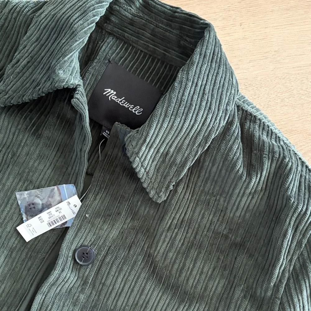 MADEWELL NWT Corduroy Chore Jacket in Graphite Green Size XS - Picture 8 of 10